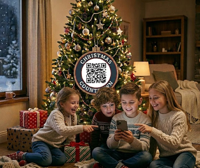 Kids solving Christmas clues together